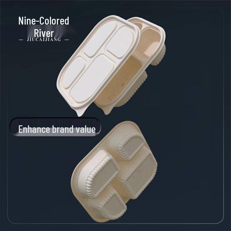 Jiucaijiang Biodegradable Corn Starch 3-Compartment Lunch Box
