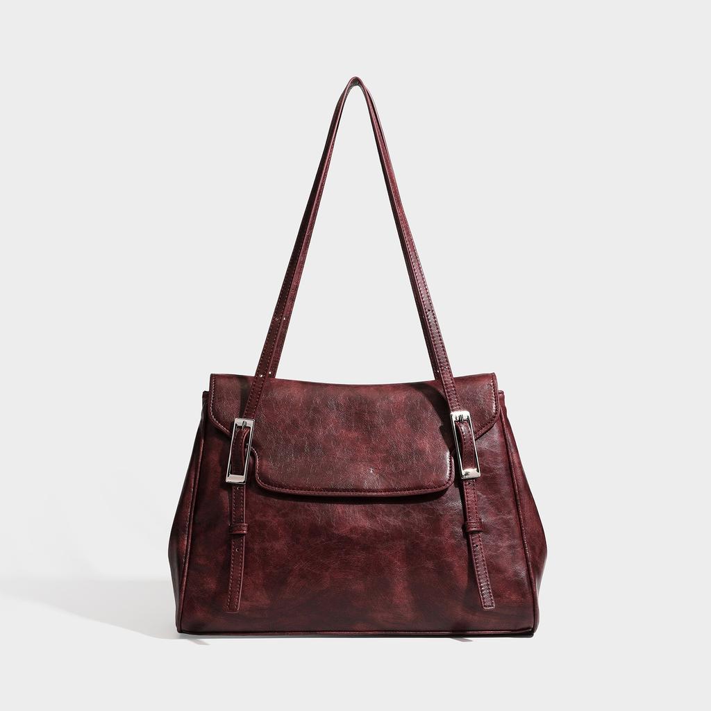 Fashion commuter clamshell messenger bag niche shoulder armpit bag large capacity high sense messenger tote bag