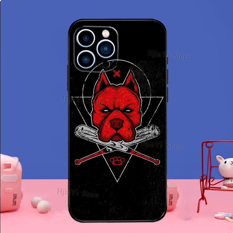 Чехол для телефона с милой собакой Pitbull для iPhone Samsung Galaxy Redmi Xiaomi Oppo OnePlus Note SA 7 8 9 10 11 12 13 14 20 21 22 23 53 54 Pro Max Plus Ultra