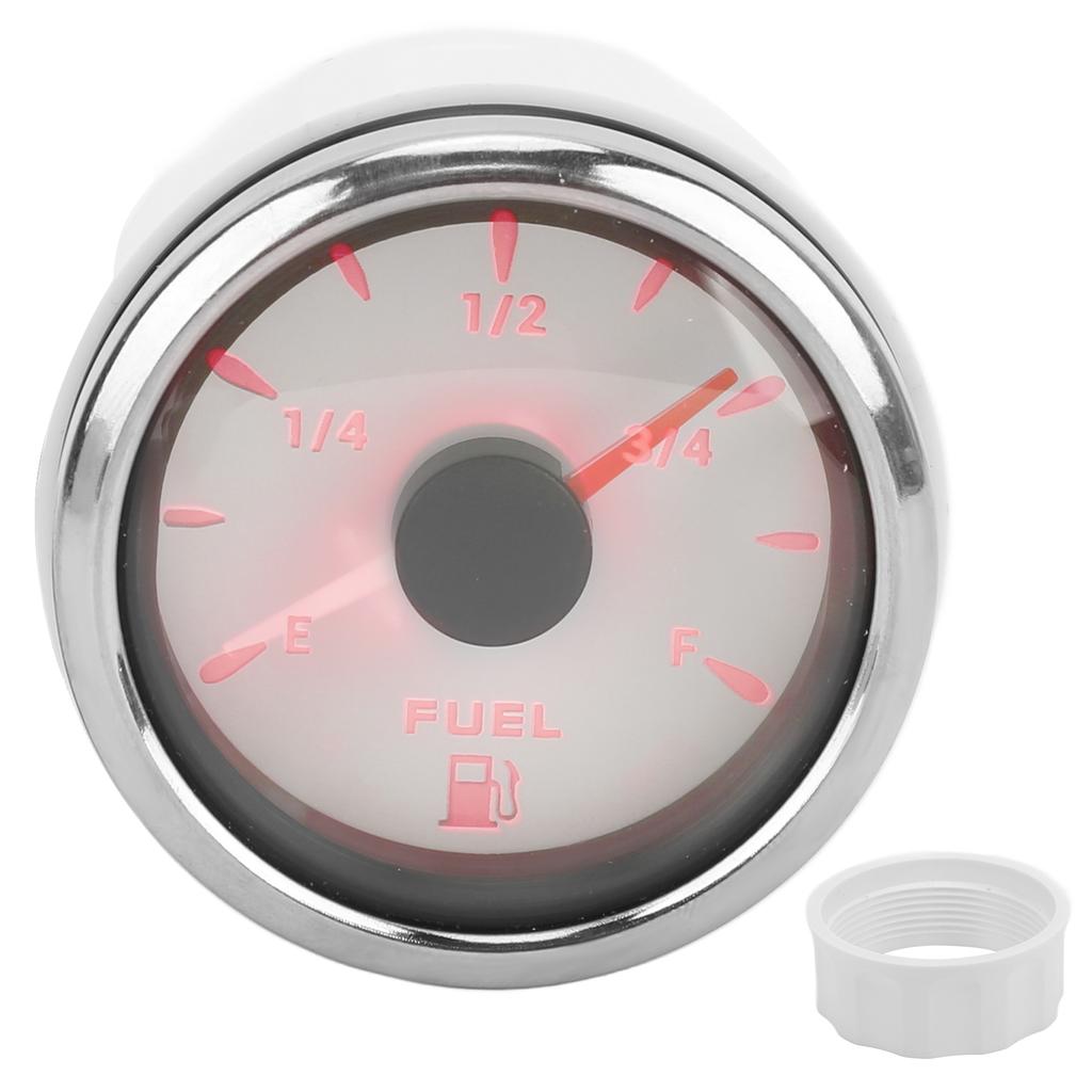 52MM Fuel Level Gauge 0‑190 Ohm Fuel Tank Meter with 7 Color Backlight for Car Boat RV Yacht