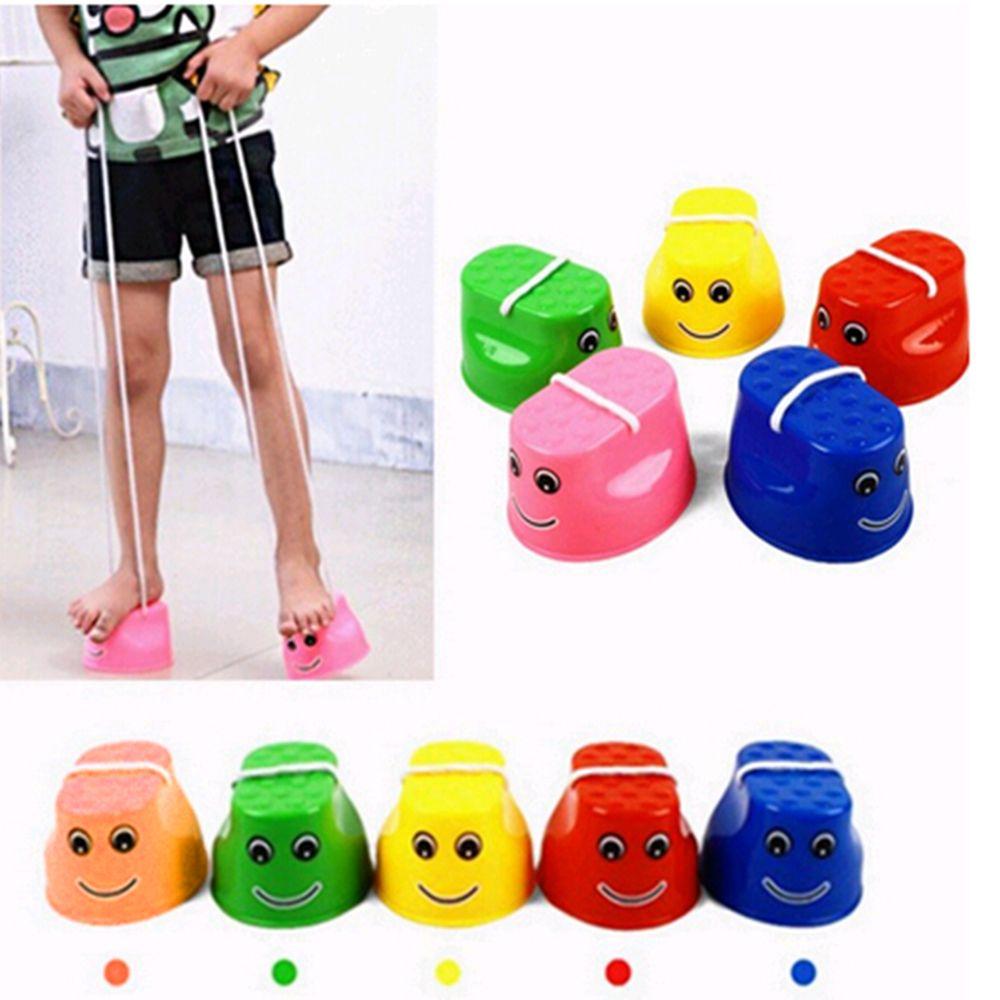 Детские ходули для прыжков на ногах, оборудование для тренировки баланса, игры на координацию, ходули для прыжков с улыбкой