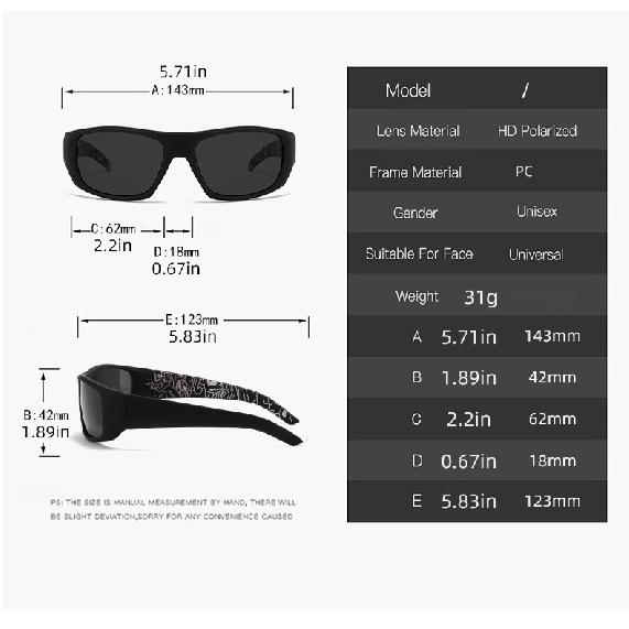 Unisex outdoor glasses, polarized sports sunglasses, men's colorful cycling and mountaineering sunglasses