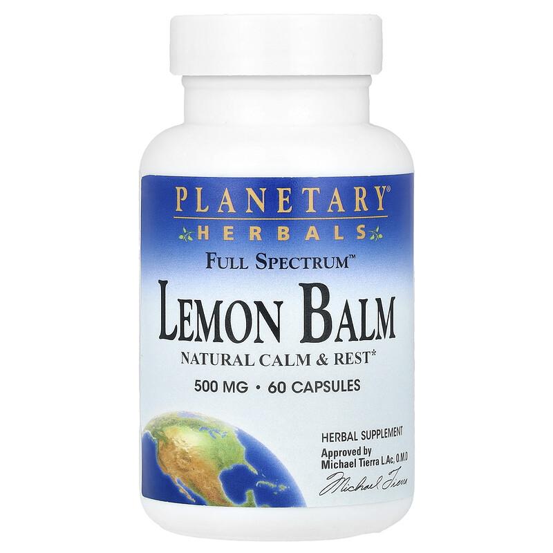 Full Spectrum™ Lemon Balm, 60 Capsules (500 mg per Capsule)