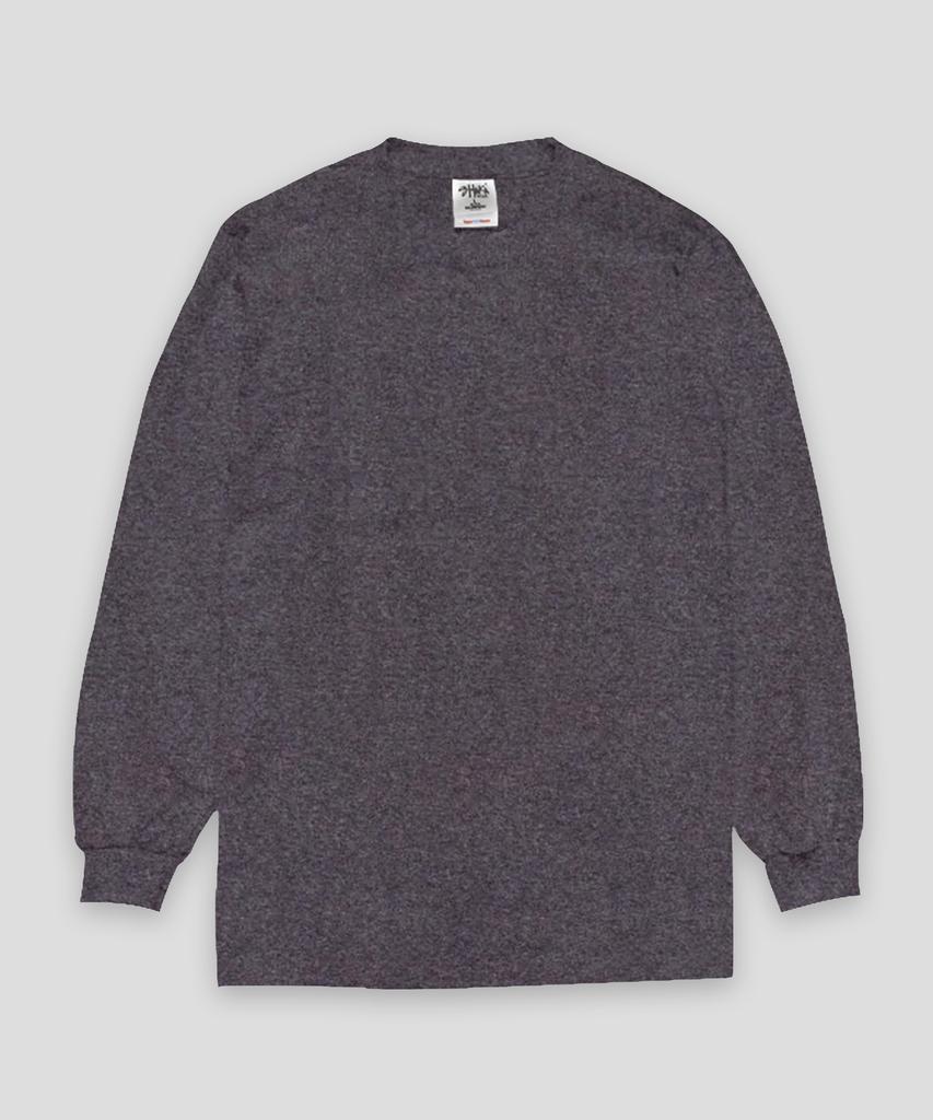 SHAKA WEAR 7.5Oz Max Heavyweight Plain Oversized Long Sleeve T-Shirt_Charcoal Gray
