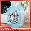Cartoon Printed Foldable Laundry Basket Nylon Mesh Dirty Clothes Hamper Storage Bin Simple Modern Fabric for Home Organization