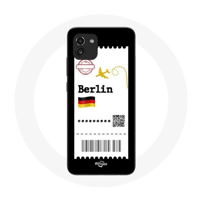 Samsung Galaxy A03 Case Berlin Plane Ticket