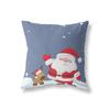 Чехол на подушку с рисунком Санта-Клауса, снеговика и рождественского принта, украшение для дома, гостиной, квадратная подушка, наволочка