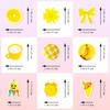 50 Желтых Стильных Свежих Наклеек VSCO Девушка Наклейки на Водный Стакан Водную Бутылку Наклейки Ins Мультяшные