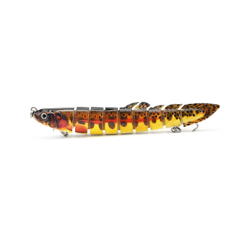 Cloth Strip Link, Flexible Swimming Posture, Multi-Section Fish 9 Sections, Loach Freshwater Simulation Bait Abs Plastic Simulation Luya Fish