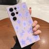 Чехол с светло-фиолетовым цветочным узором для Samsung Galaxy S25 S24 Ultra S23 S22 S21 S20 FE Plus Мягкий ТПУ Тонкий Ударопрочный Чехол