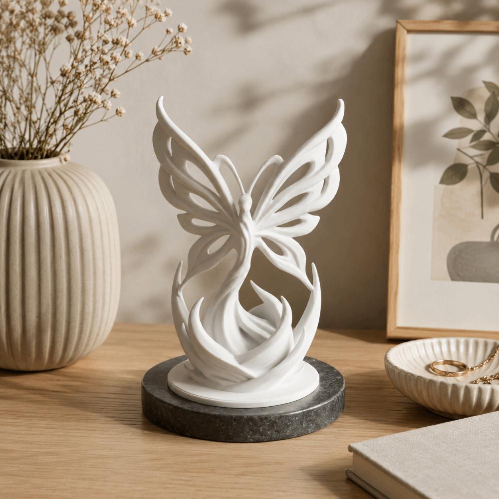 Minimalist Butterfly Sculpture Hollow Desktop Art Ornament Modern Twist Butterfly Statue Gift