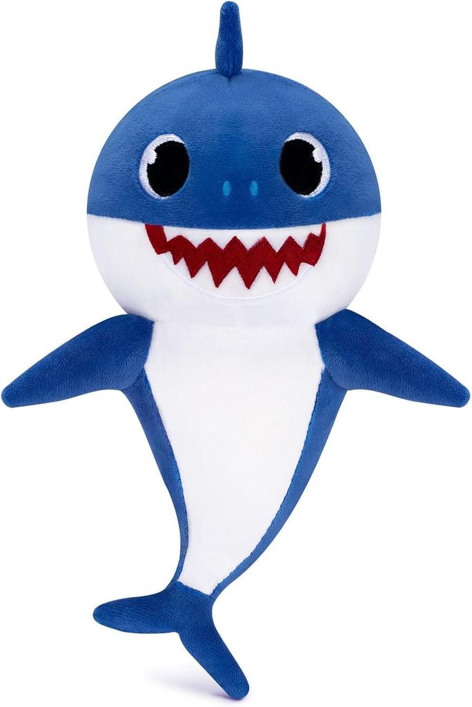 Shark Plush Toy, Soft Stuffed Animal, Kids Room Decor, Cartoon Character Design (Blue)