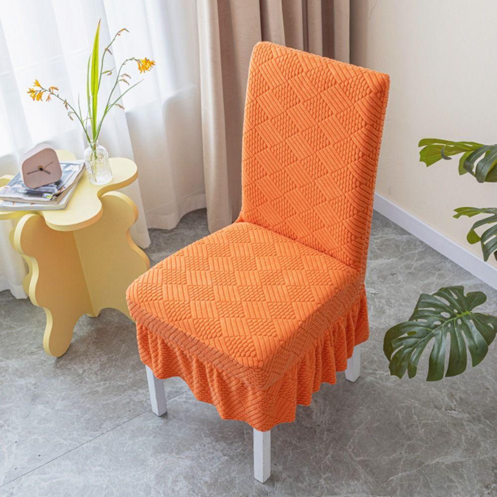 Dacron Hotel Chair Cover Skirt Seat Covers Banquet Decor Kitchen Chair Cover  Household