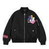 Mens Oversized Retro Baseball Jacket With Embroidered Letters Warm Thickened Cotton-Padded Outerwear Fall Winter