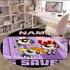 Customizable The Powerpuff Girls8 Round Non-Slip Carpet - Ideal for Garden, Picnic, Office, Perfect for Decoration, Suitable For All Seasons