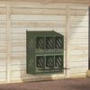 VidaXL Hen Nesting Box with 6 Compartments Olive Green Metal, Nesting Box for Laying Hens, Egg Box for Hens, Nesting Box 864351