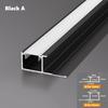 Настенная панель Угловой светодиодный алюминиевый профиль 5/8 мм Встроенная настенная плитка Закрывающая кромка Барная лента Домашний декор Линейное освещение