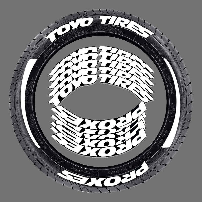 TOYO TIRES PROXES Универсальная 3D Водонепроницаемая Наклейка на Шину Автомобиля Колесо Автомобиля Резиновые Слитные Буквы Наклейки Аксессуары