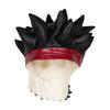 Spiky Hair Latex Mask with Red Headband, Novelty Cosplay Headgear for Halloween Party Costume