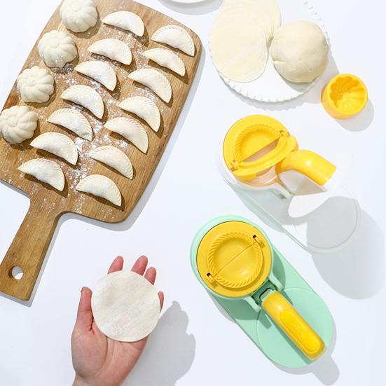 2Pcs Kitchen Dumpling Maker Dumpling Skin & Dumpling Press Mold 2-in-1 Gadgets Multifunctional Steamed Stuffed Bun DIY Making Tool for Pies