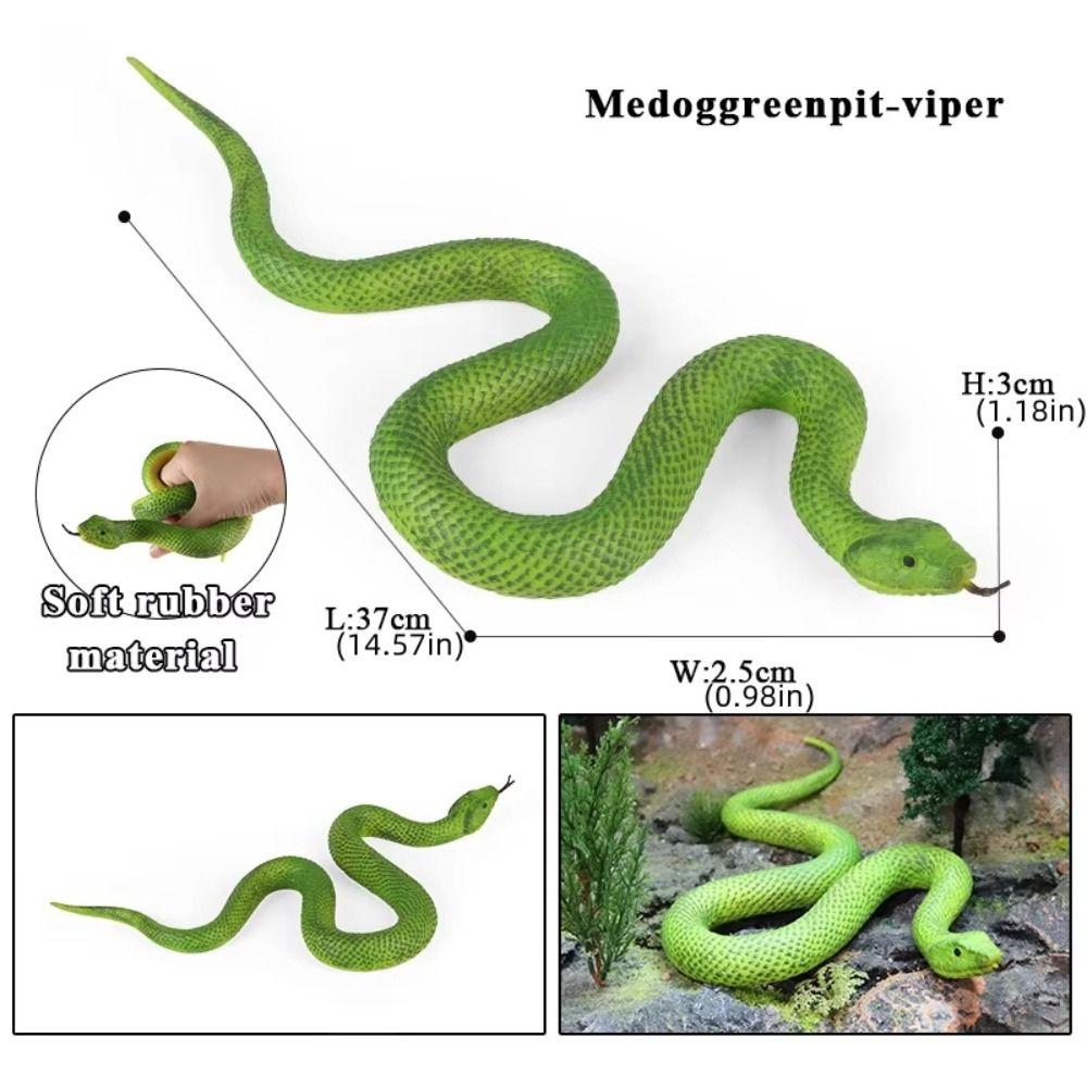 Soft TPR Snake Action Figures Reptile Animal Simulation Snake Rattlesnake Model Halloween Trick