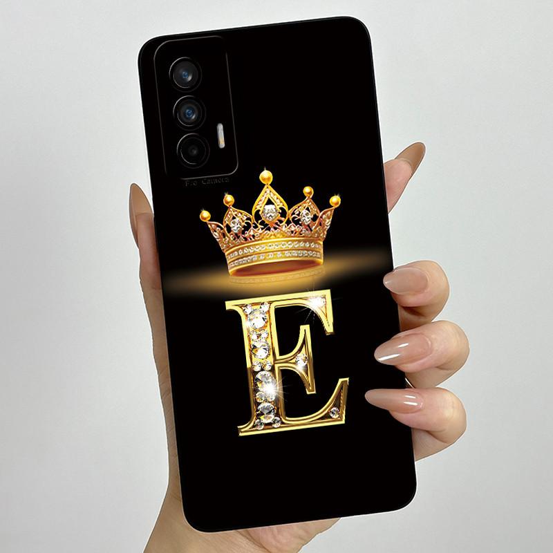 Для Realme GT Neo Flash / Neo 2T / Q3 Pro 5G Модный Чехол для Телефона с Первоначальной Буквой для Пары Мягкий Силикон ТПУ Защитный Чехол для Камеры