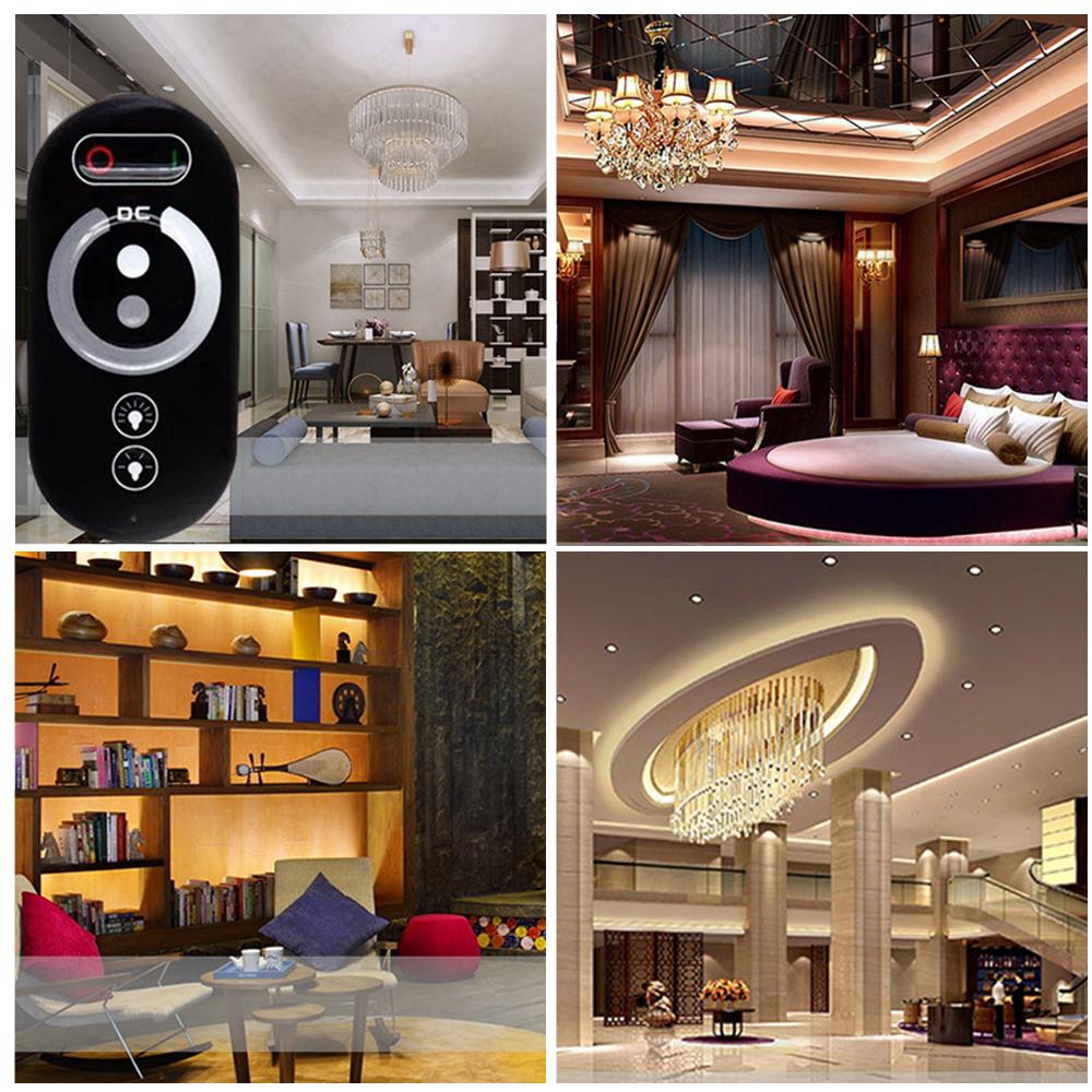 Dimmer Switch, DC 12V-24V 18A PWM LED Light Strip Dimmer with Dimmable Slide Remote Control, Adjust