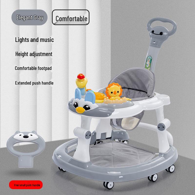 Multifunctional Baby Walker: Anti-Rollover, Sit & Learn Push Car
