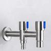 Stainless Steel Washing Machine Faucet Bibcock 1 Inlet 2 Outlets Multifunctional for Garden Bathroom Kitchen Cold Water Mop Tap