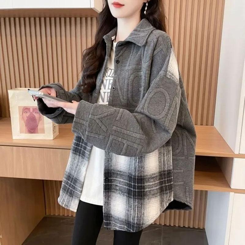 Coat Oversize Women Cotton Winter Thickened Casual Double Layer Windbreaker Jacket
