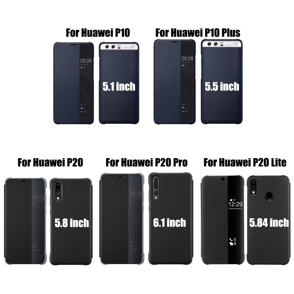 Умный чехол-книжка Smart View для Huawei P50 Pro, P40, P30 Lite, P20, P10 Plus, Mate 20 Lite, Mate 20, Mate 10 Pro с функцией Авто Сон/Пробуждение и Защитой Всего Корпуса