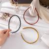 Headdress Teeth Matte Hair Hoop Solid Color Non-slip Hairband Retro Teeth Wave Hair Hoop Girls
