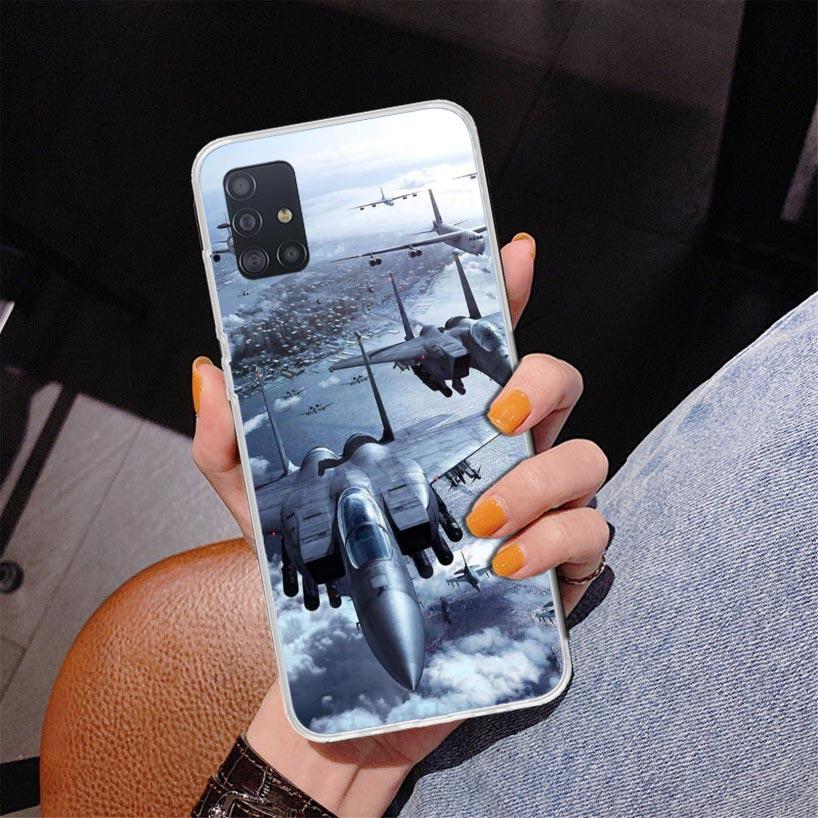 Чехол для телефона с изображением военного самолета и боевого корабля для Samsung Galaxy A52 A32 A22 A12 A51 A31 A50S A30S A20S A10S Note 20 Ultra 10 Plu