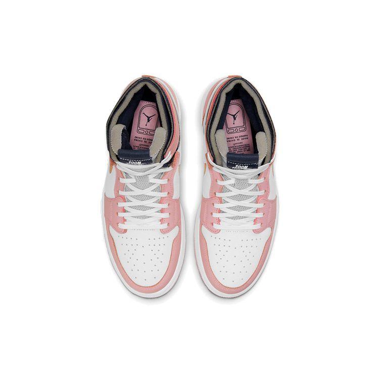 Air Jordan 1 High Zoom Pink Glaze Женские кроссовки Cactus-Flower White Sail CT0979-601