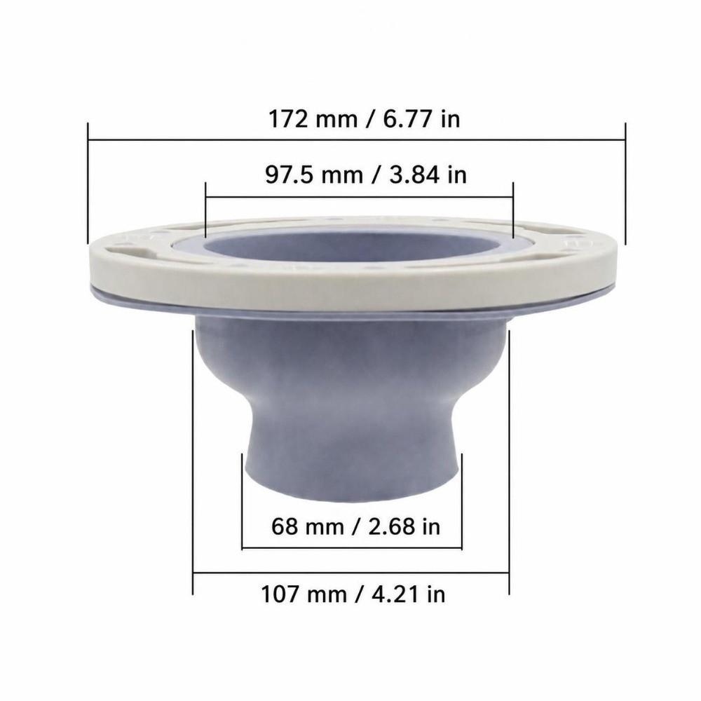 Gray Color Toilet Flange For 4in 5in 3in Pipe Toilet Flange Kit Drain Pipe Connection