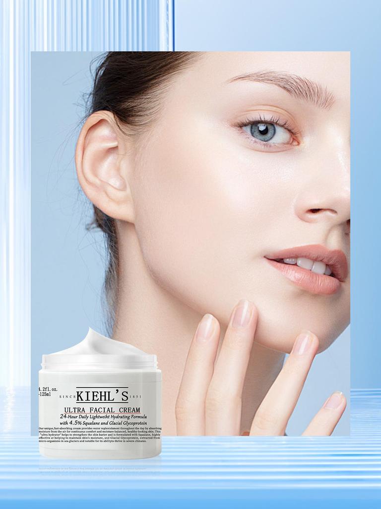 Kiehl's Ультра крем для лица со скваланом - сменный - 4,2 жидких унции/125 мл - 0,5 жидких унции/14 мл