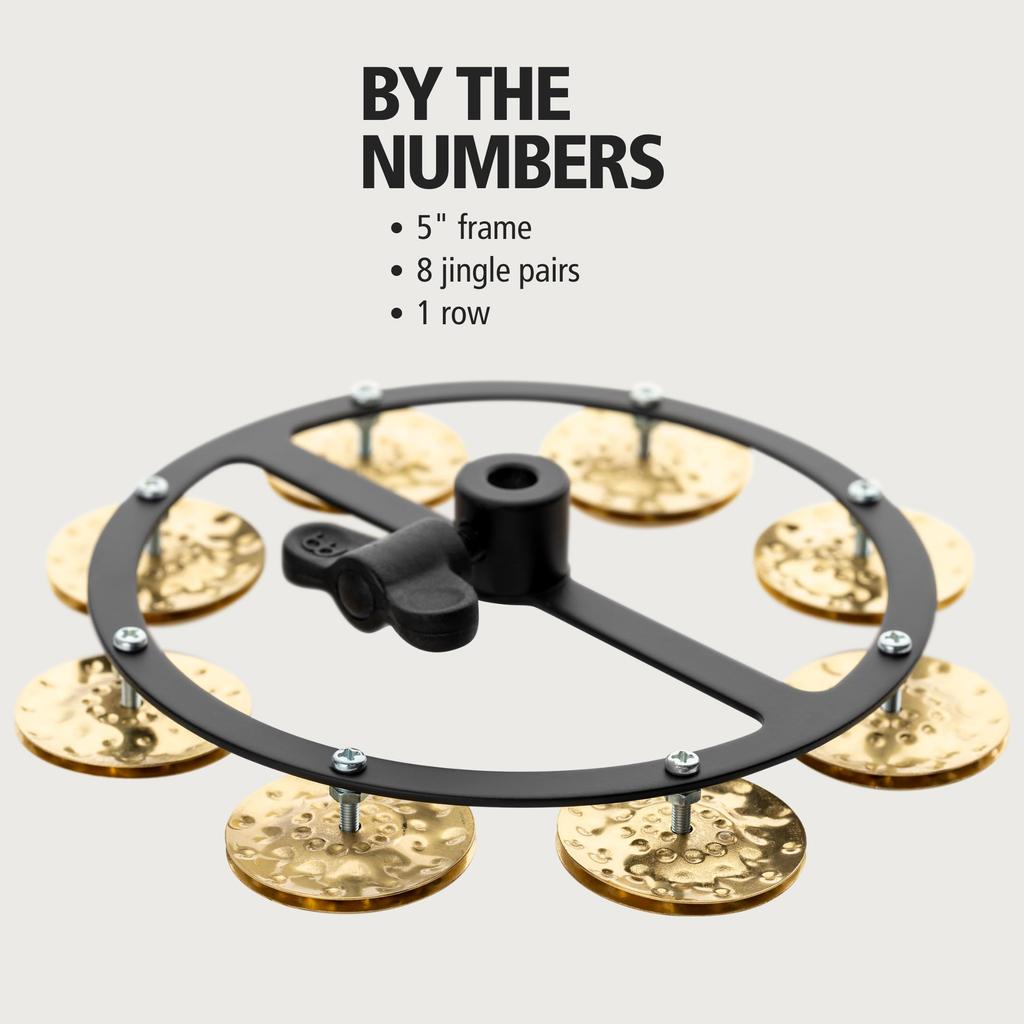MEINL Percussion Headliner Series Hihat Tambourine Hammered Brass 1 row HTHH1B-BK []