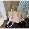 Popular Small Bag Women's Summer New Fashion Plaid Messenger Bag Portable Bucket Bag