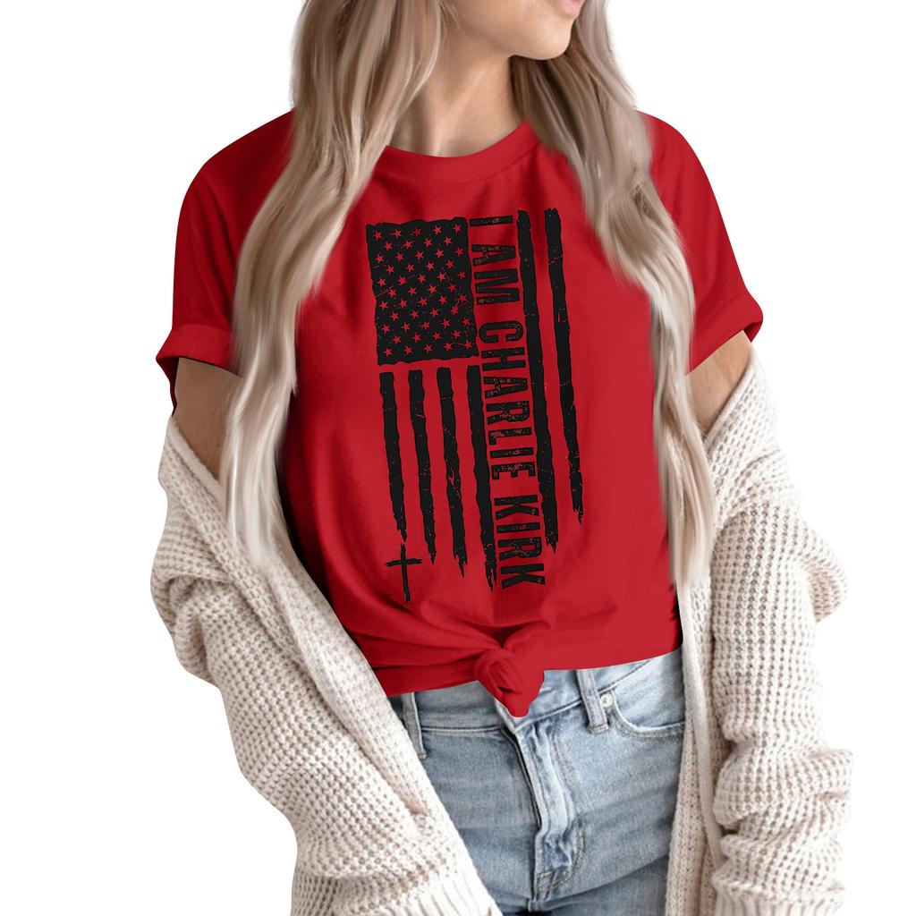 Женские модные повседневные пуловеры с короткими рукавами и круглым вырезом с принтом