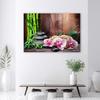 Canvas Print, Orchid Bamboo and Stones
