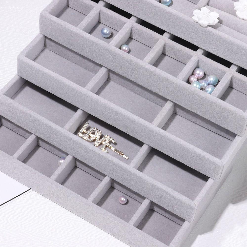 Подставка для ожерелий, бархатная витрина, ящик, органайзер, лотки, кольца, браслеты, ожерелья