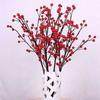 50Pcs Christmas Red Holly Berries Ornament