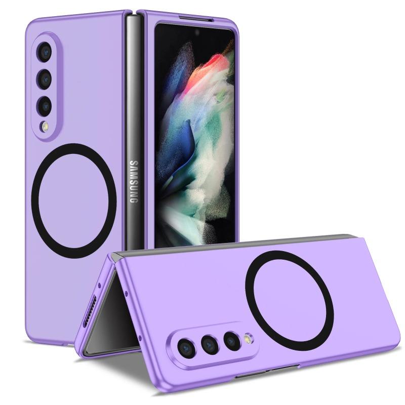 Простой матовый магнитный чехол для Samsung Z Fold 7 Fold6 Fold5 Fold4 Fold3 Magsafe Беспроводная зарядка Ударопрочный Жесткий чехол