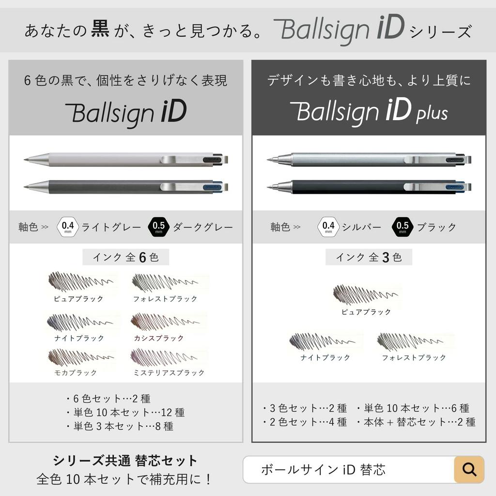 Ручка шариковая гелевая Sakura Ballsign iD Cray-Pas, Plus, набор из 3 цветов, 0,4 мм, GBR354-3