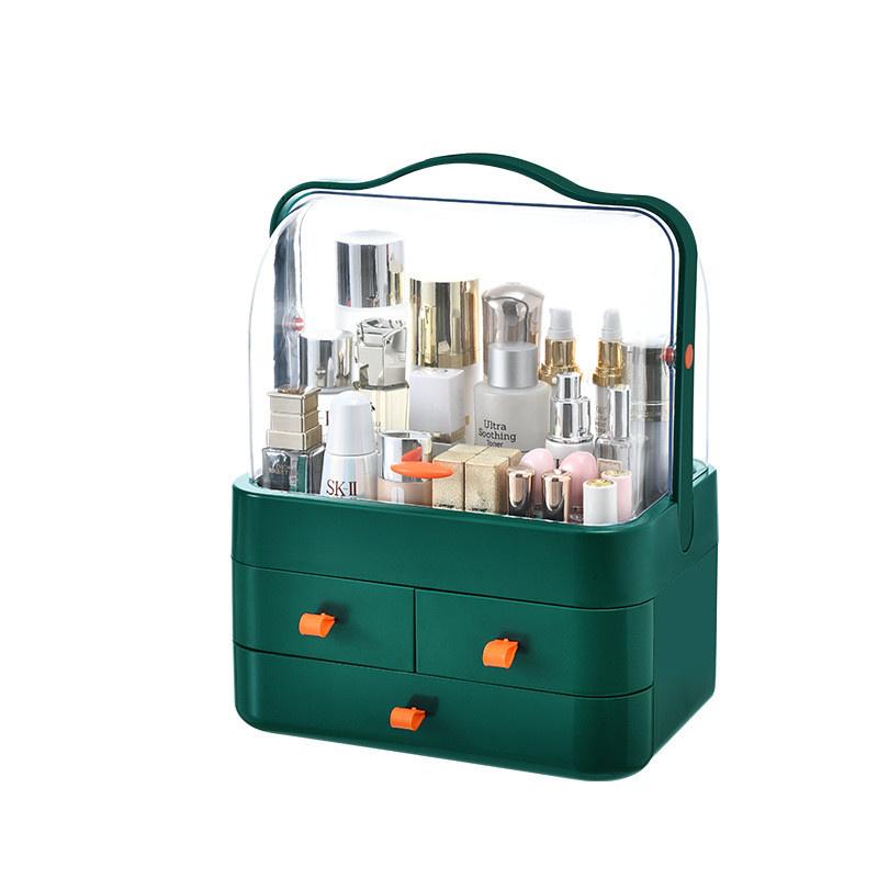 Makeup Organizer for Vanity with Lid and Drawers Skincare Organizers Makeup Organizer Holder Beauty Cosmetic Storage Box JAF224
