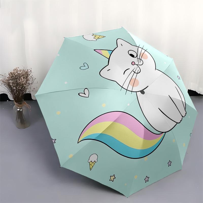 1pc Unicorn Cat Themed High-quality Umbrella,Automatic Opening and Closing Umbrella,Multi-functional Umbrella G0811281