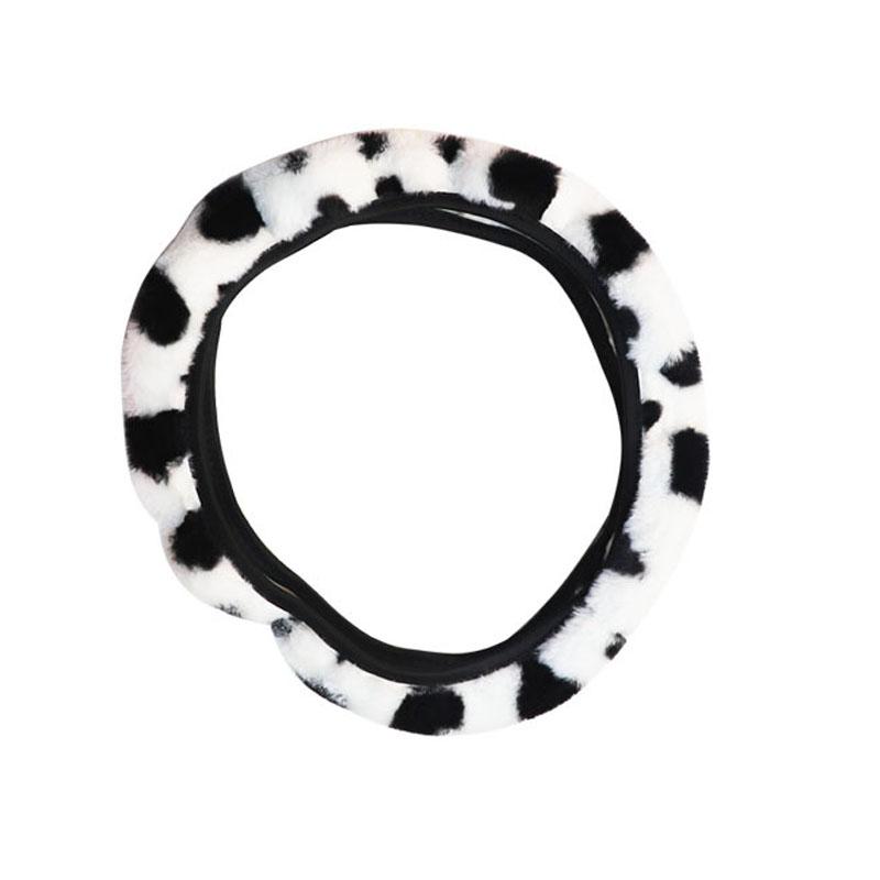 Мягкий плюшевый чехол на руль Love Heart имитирует кролика, плюшевый зимний теплый защитный чехол на руль, аксессуары для салона для женщин