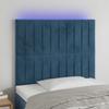 VidaXL LED Headboard Bedroom Furniture Single Bed Accessory Headboard Bed Frame Interior Dark Blue 3122708
