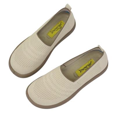 Дышащая Нескользящая Вязаная Женская Обувь - Весна и Осень, Мягкая Подошва и Верх