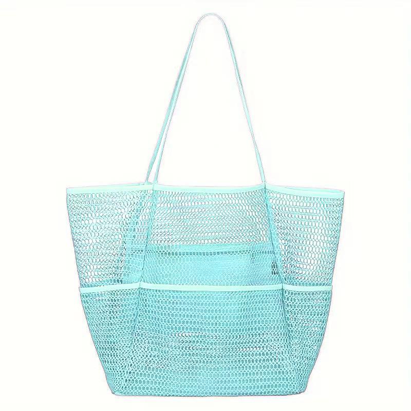 Multi Pockets Summer Beach Bag For Towels Mesh Durable Travel Handbag Toys Organizer Waterproof Underwear Swimming Storage Bag